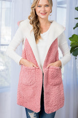 Women Plus Sherpa Long Vest | Zarnesh