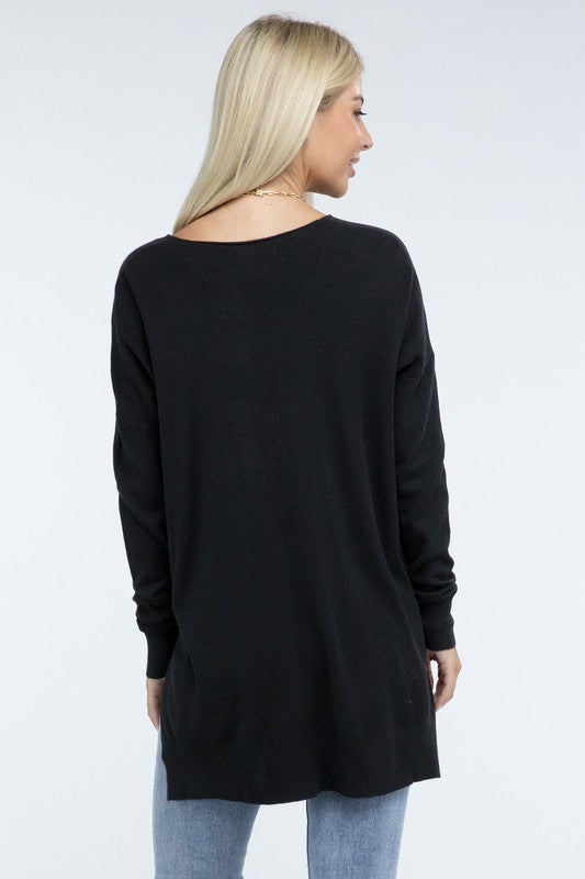 Women’s Hi-Low Hem Front Seam Sweater | Zarnesh