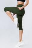Women High Waist Tech Pocket Workout Capri Leggings | Zarnesh