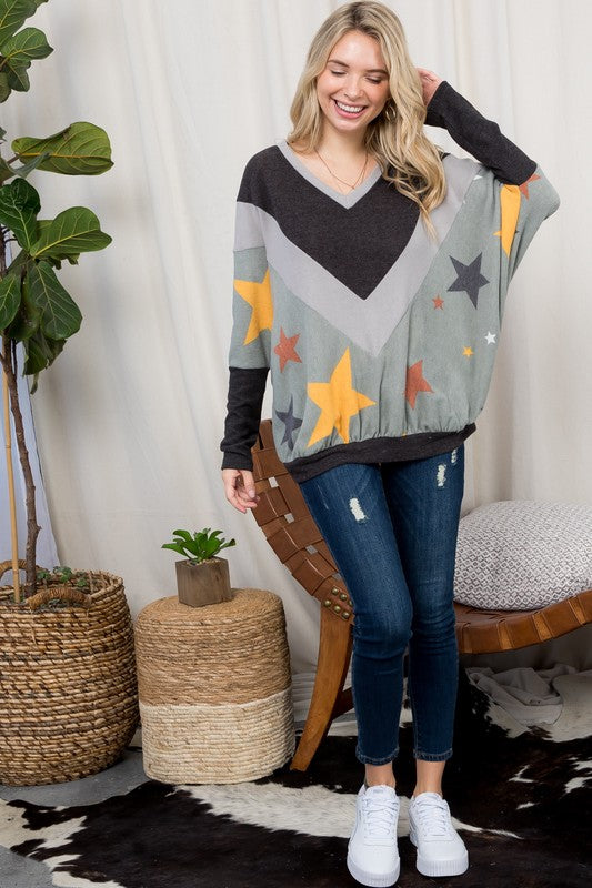 Women Plus Cozy Mix and Match Top | Zarnesh