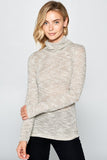Women Long Sleeve Soft Knit Turtleneck Regular Fit Top Zarnesh