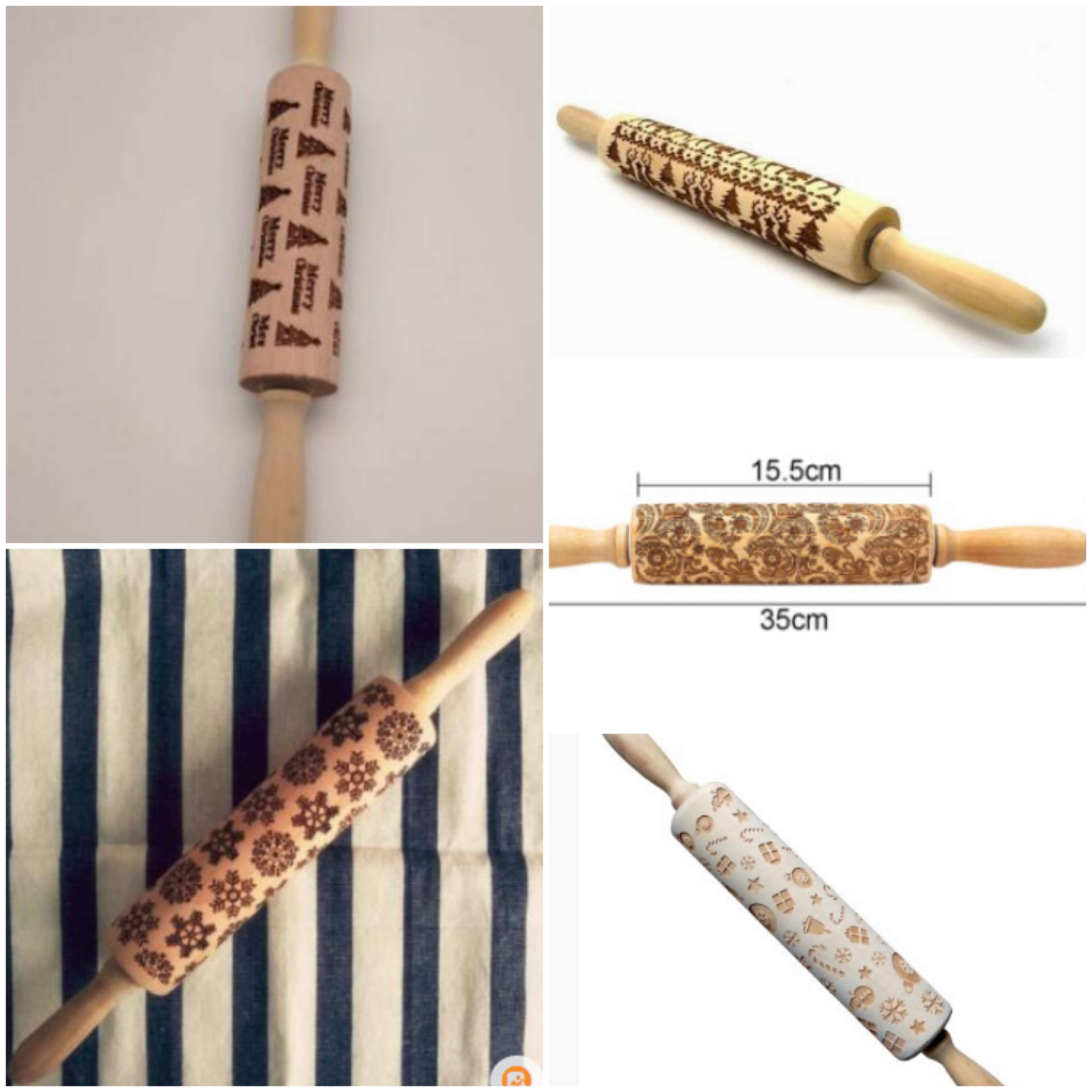 Rolling Pin Christmas Embossing for Holiday Baking Festive Delights | Zarnesh