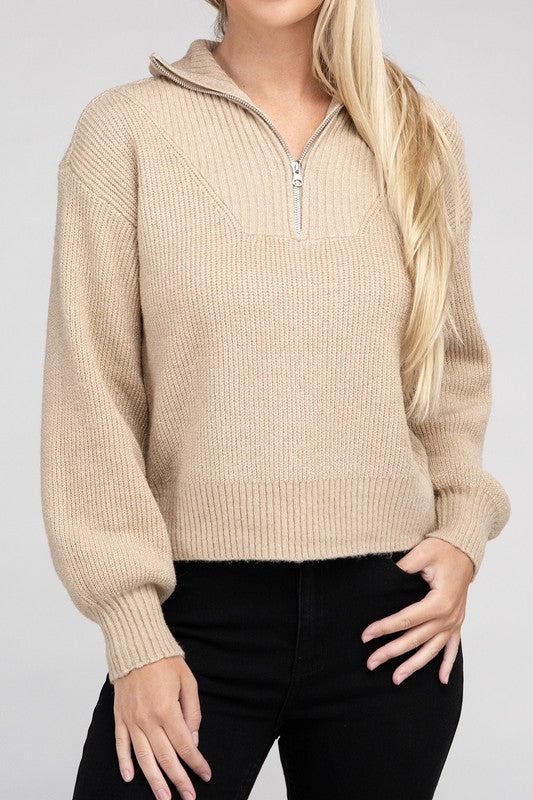 Women's Easy Wear Half Zip Pullover | Zarnesh