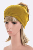 Women Raccoon Fur PomPom Pre-Sewed Slouchy Beanie | Zarnesh
