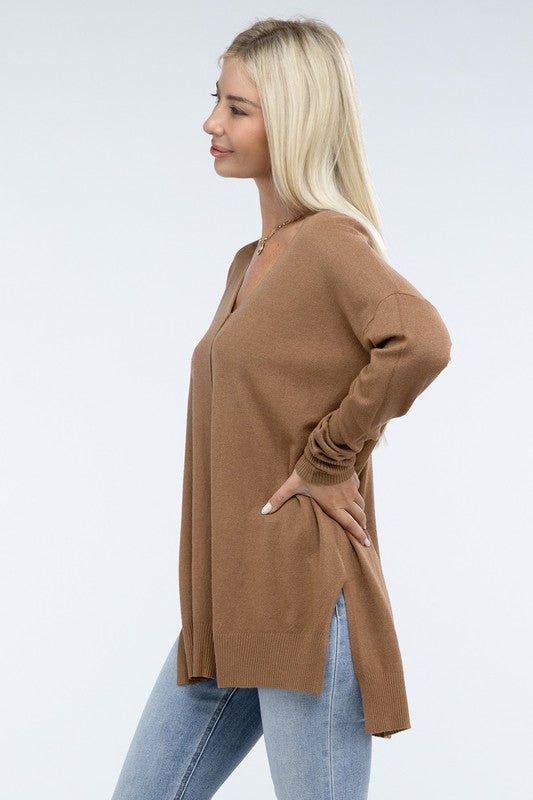 Women’s Hi-Low Hem Front Seam Sweater | Zarnesh