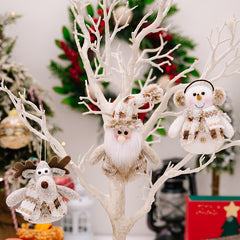 Santa Snowman Reindeer Hanging Ornament | Zarnesh