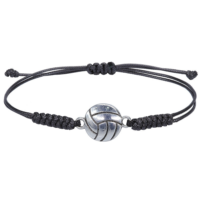 Artisan Crafted Elegance: Handmade Wax Thread Braided Hand Rope Alloy Bracelet