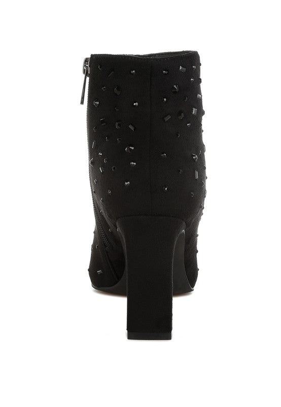 Women’s Sakura Diamante Embellished Microfiber Boots | Zarnesh