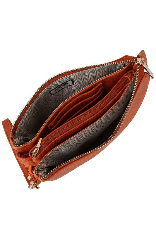 Women Aztec Guitar Strap Fringe Clutch Crossbody Bag Zarnesh