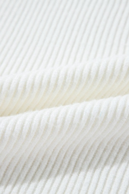 Women’s Valentine Heart Knit Sequin Ribbed Crew Neck Sweater | Zarnesh