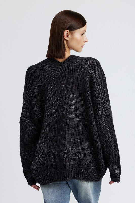 Women’s Oversized Open Front Long Sleeve Cardigan | Zarnesh