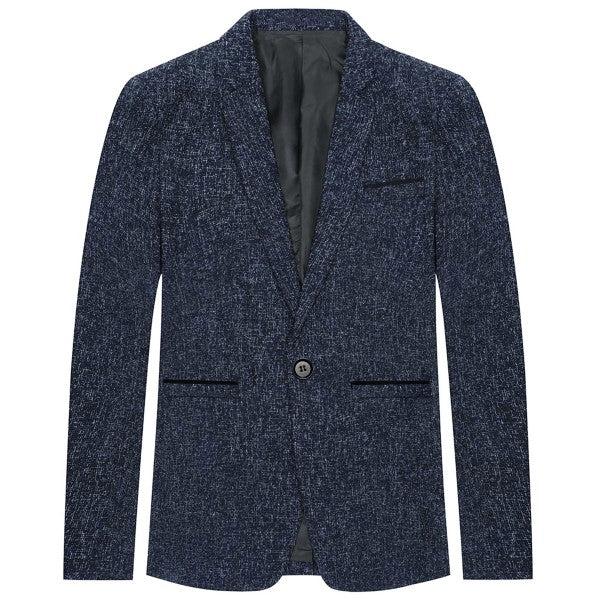 Men’s Casual Slim Fit One Button Heathered Blazer Jacket | Zarnesh