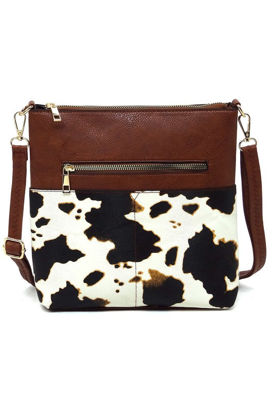 Women’s Leopard Cow Flower Pocket Crossbody Bag | Zarnesh