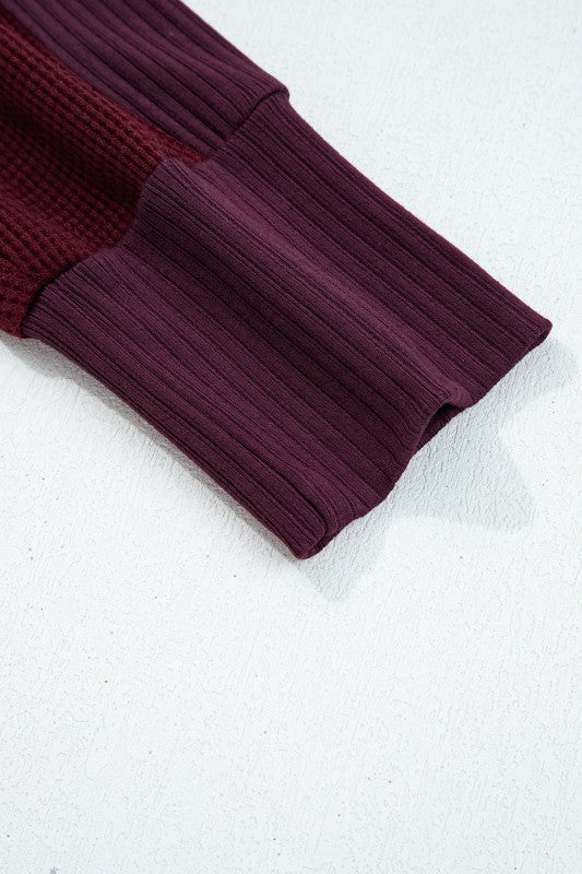 Women’s Waffle Snap Button Zip-Up Hooded Jacket | Zarnesh