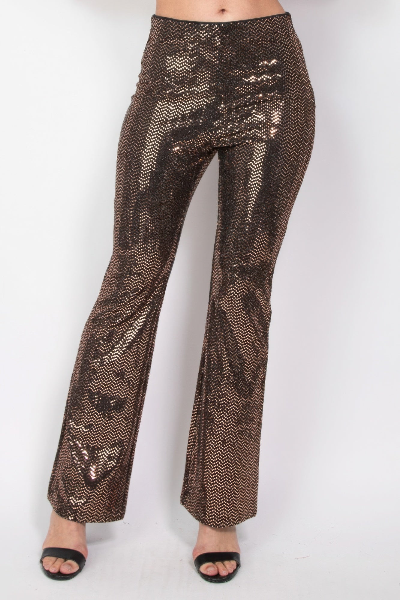 Women Sequined Fit & Flare Midrise Pants zarnesh.com