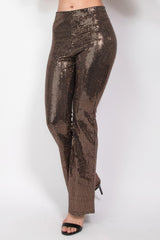 Women Sequined Fit & Flare Midrise Pants zarnesh.com