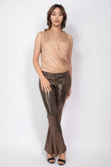 Women Sequined Fit & Flare Midrise Pants zarnesh.com