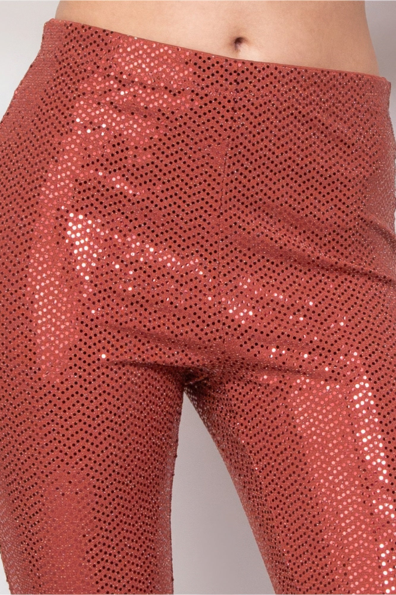 Women's Sequined Fit & Flare Midrise Pants | Zarnesh