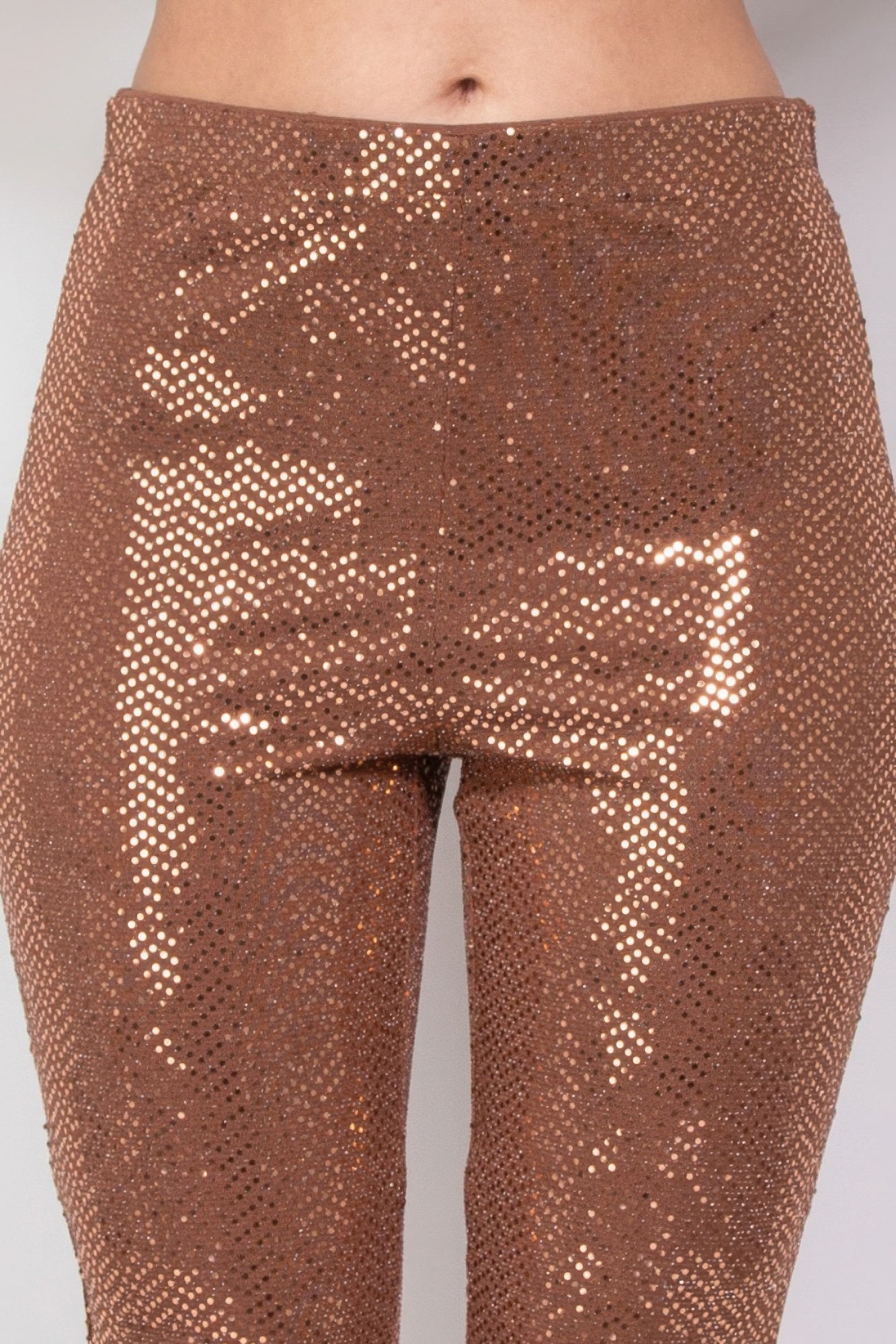 Women's Sequined Fit & Flare Midrise Pants | Zarnesh