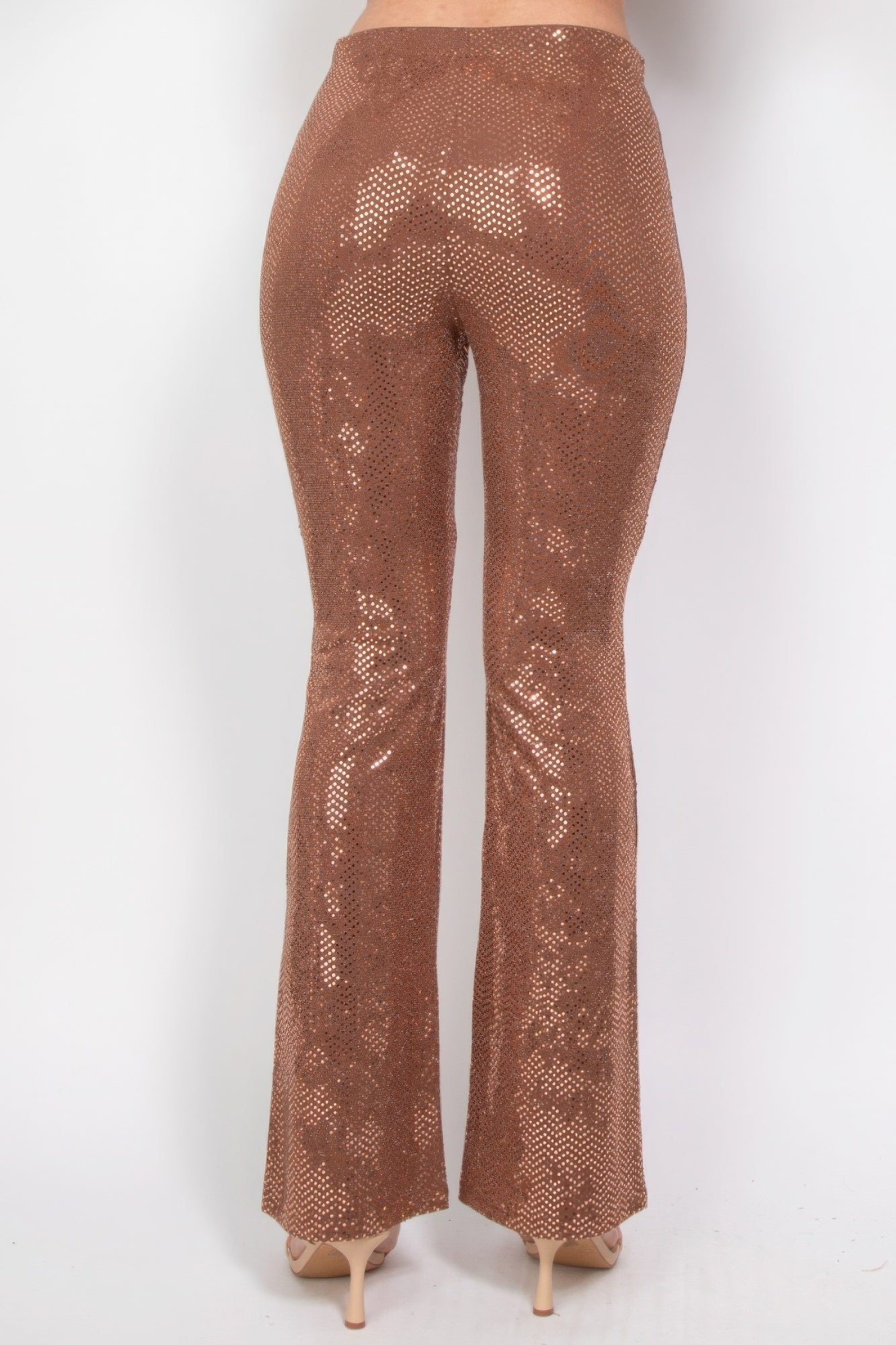 Women's Sequined Fit & Flare Midrise Pants | Zarnesh