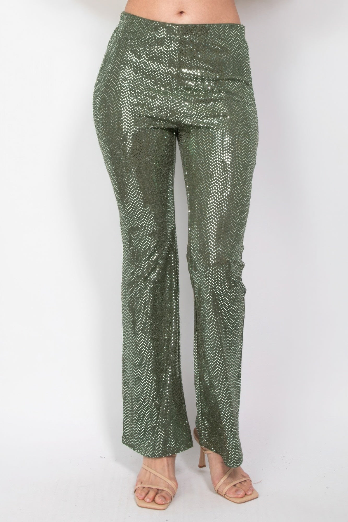 Women Sequined Fit & Flare Midrise Pants zarnesh.com