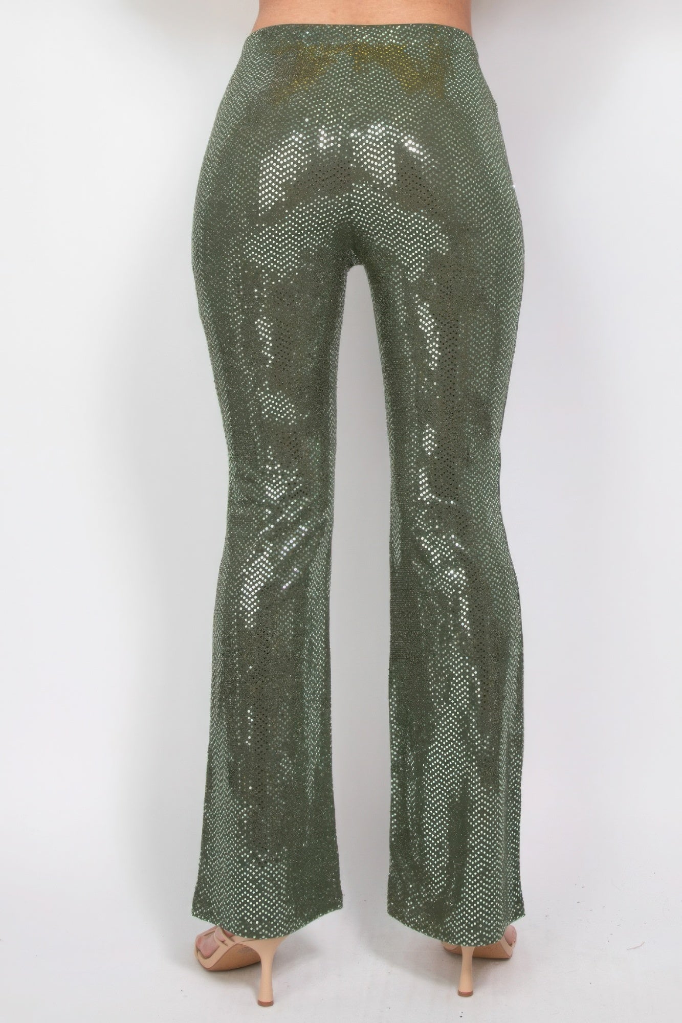 Women Sequined Fit & Flare Midrise Pants zarnesh.com