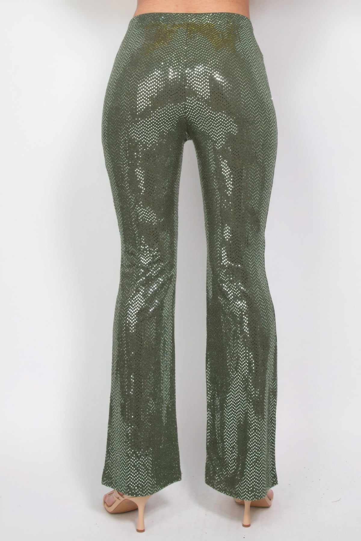 Women Sequined Fit & Flare Midrise Pants zarnesh.com