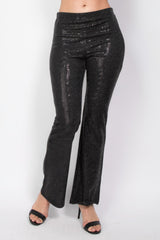 Women Sequined Fit & Flare Midrise Pants zarnesh.com