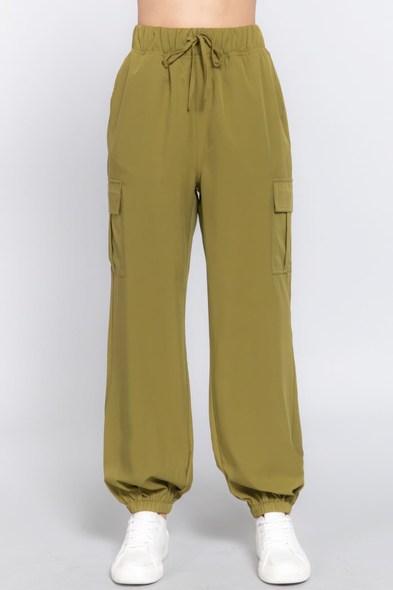 Women's Lightweight Stretch Woven Cargo Jogger Pants Zarnesh.com