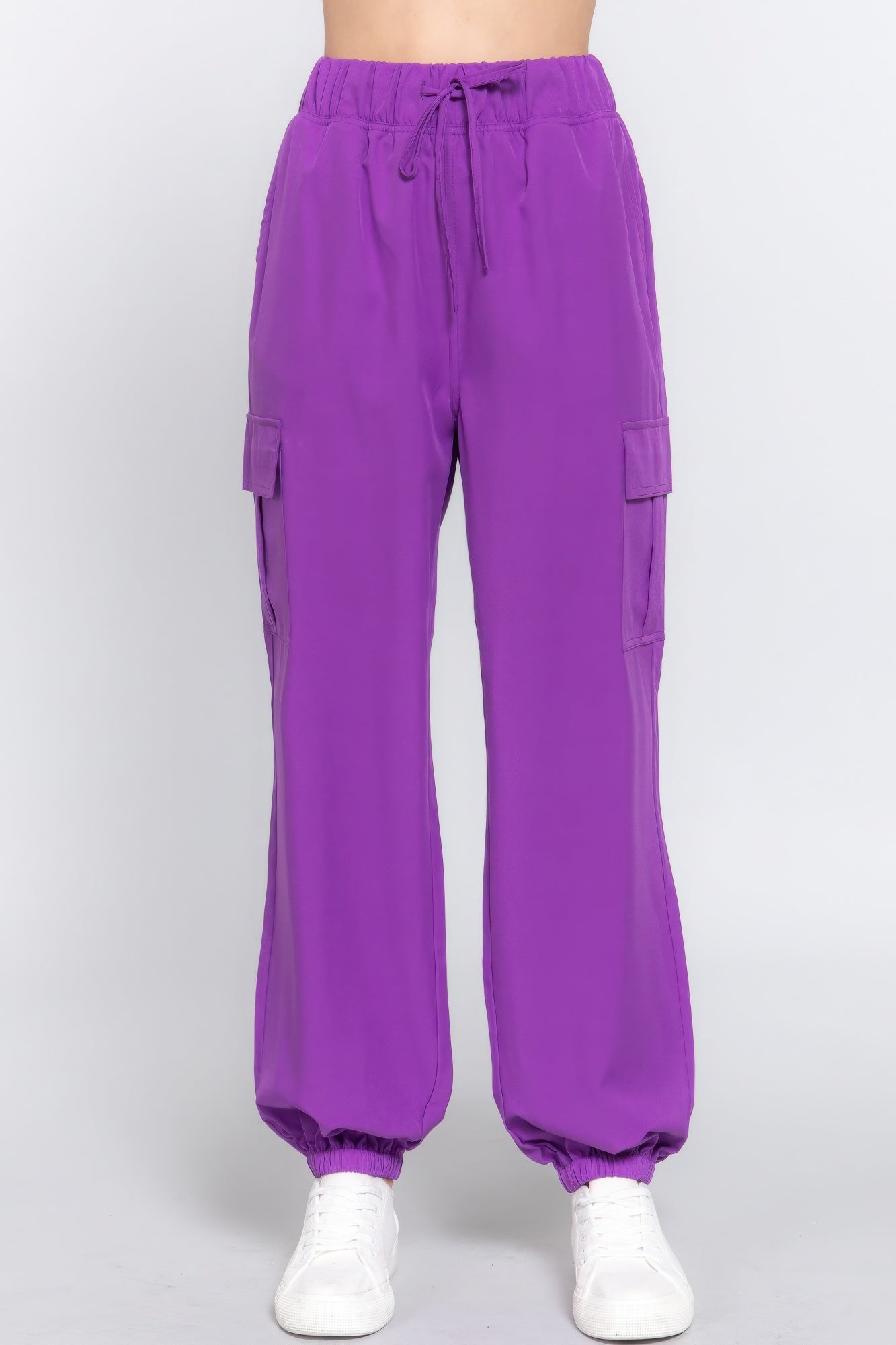 Women's Lightweight Stretch Woven Cargo Jogger Pants Zarnesh.com