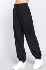 Women's Lightweight Stretch Woven Cargo Jogger Pants Zarnesh.com