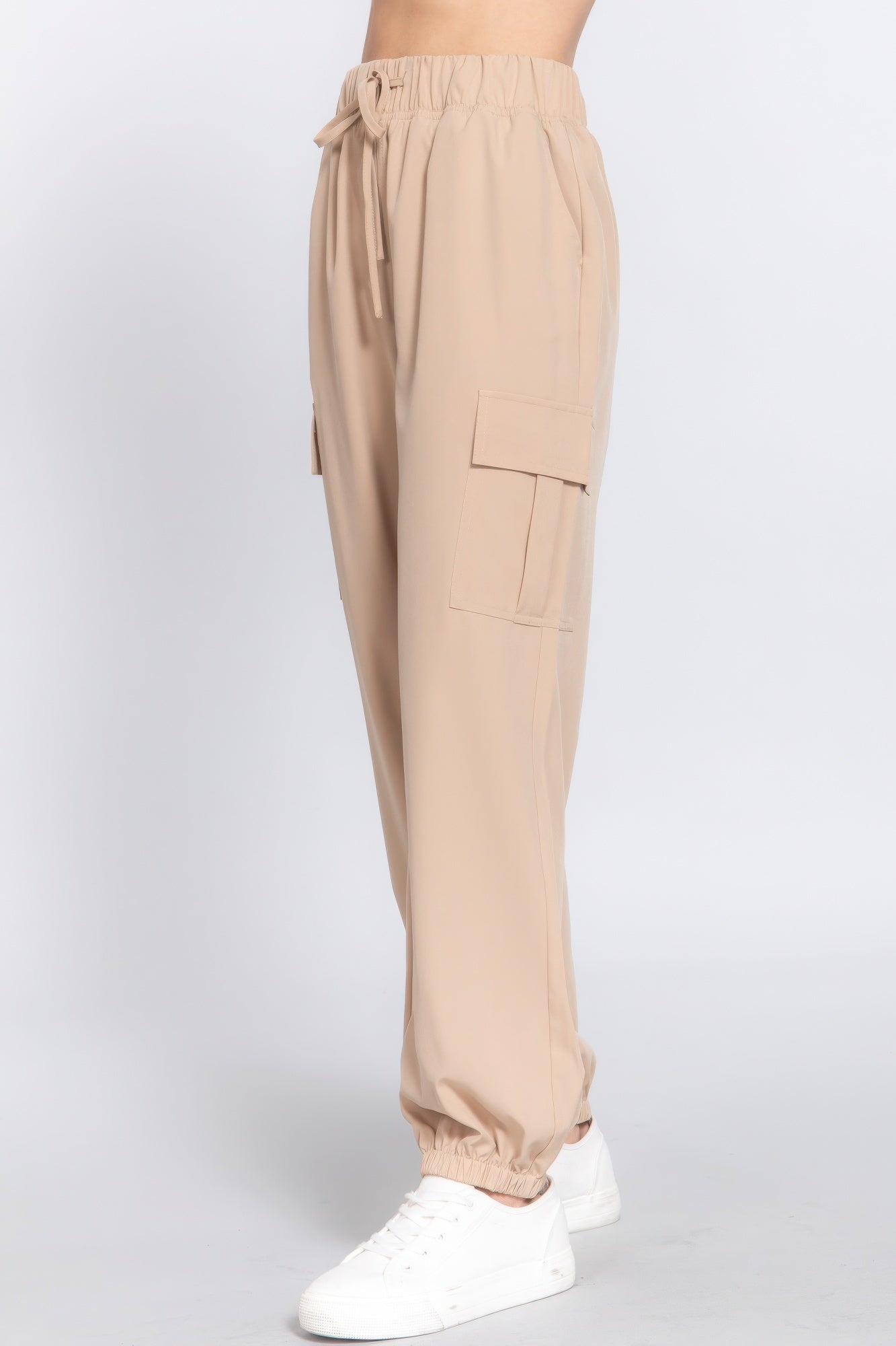 Women Lightweight Stretch Woven Cargo Jogger Pants Zarnesh.com