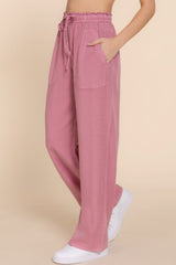 Women Elastic Waist Tencel Long Pants | Zarnesh