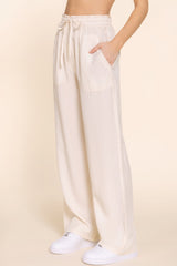 Women Elastic Waist Tencel Long Pants | Zarnesh