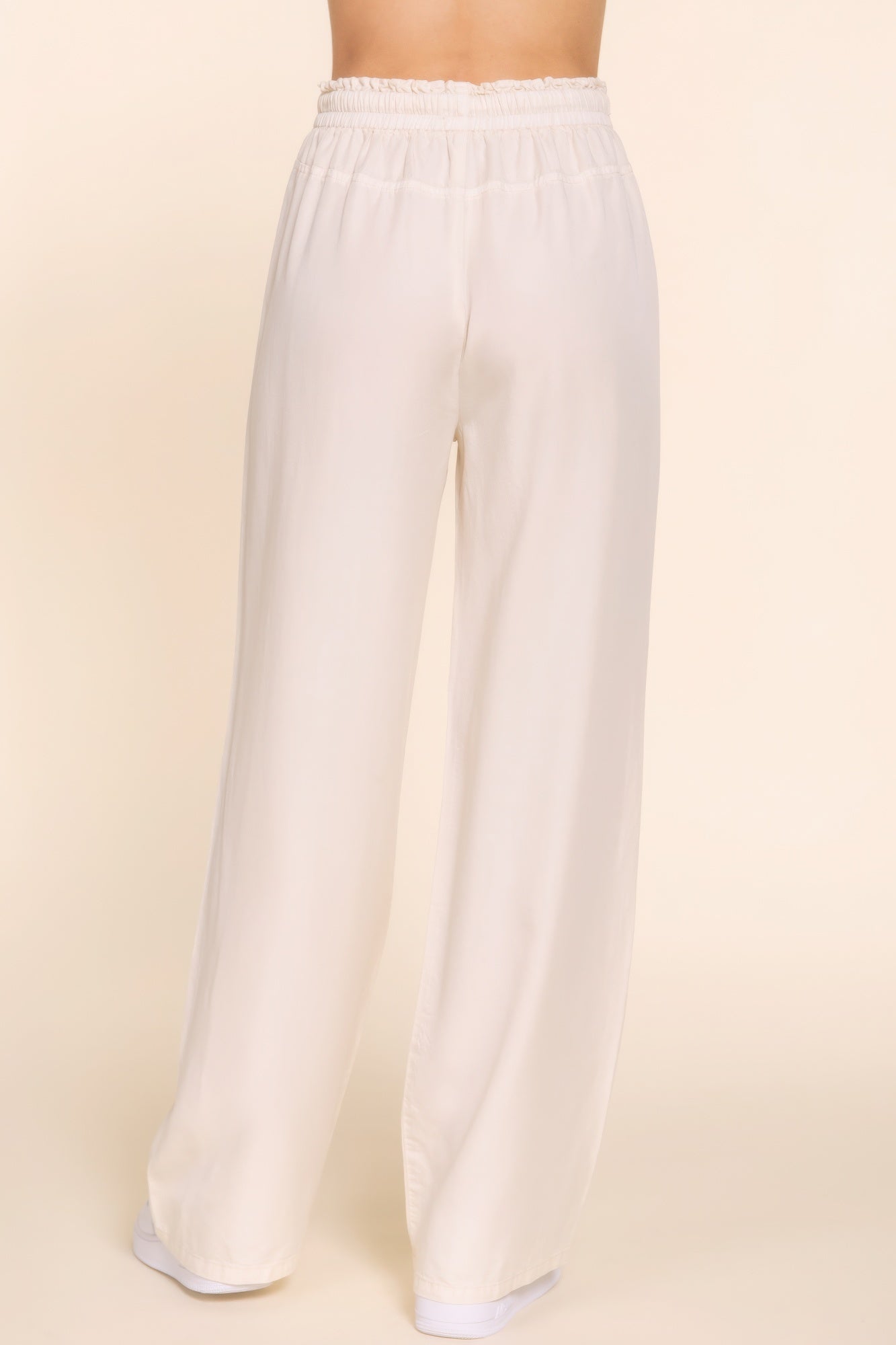 Women Elastic Waist Tencel Long Pants | Zarnesh