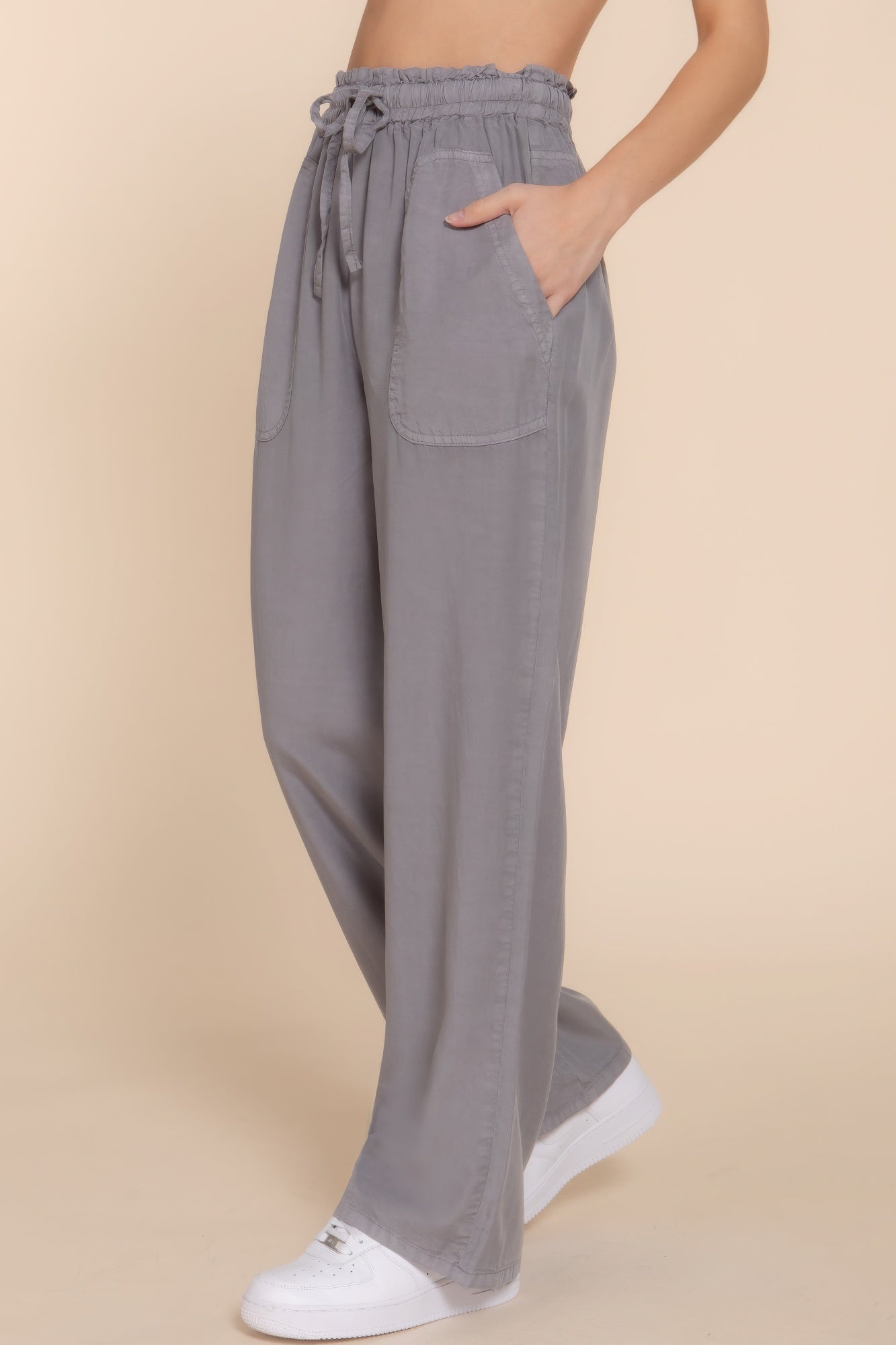 Women's Elastic Waist Tencel Long Pants | Zarnesh