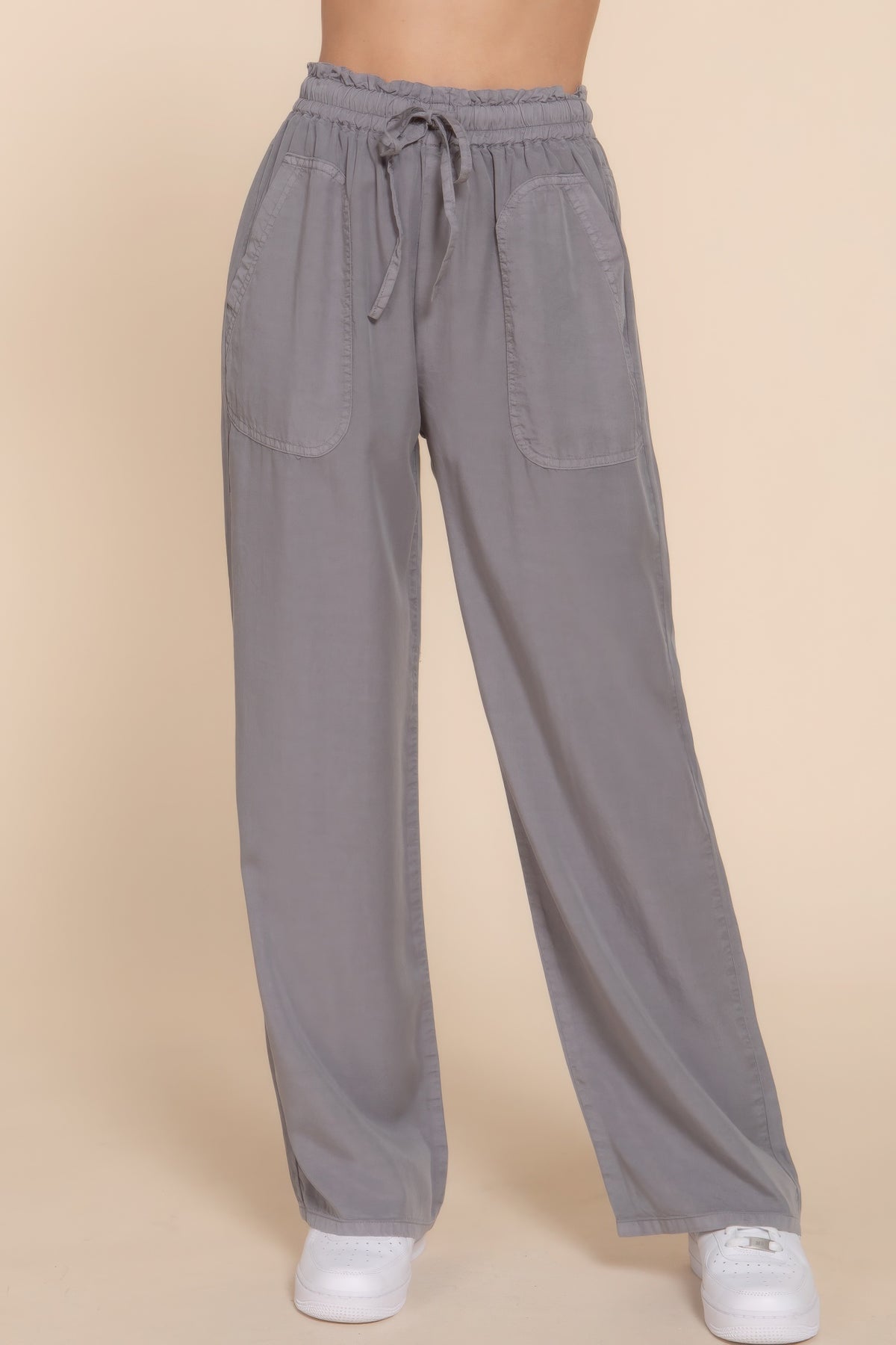 Women's Elastic Waist Tencel Long Pants | Zarnesh