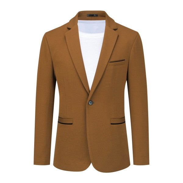 Men’s Slim Fit Solid Color Modern Single-Button Jetted Blazer | Zarnesh