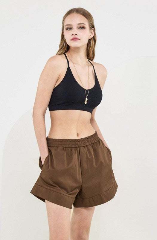 Women’s Plus Casual Cotton Blend Shorts with Pocket | Zarnesh