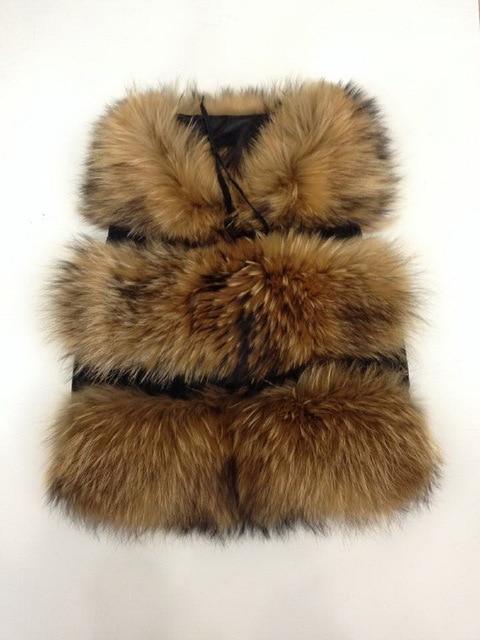 Brown fur vest on a white background