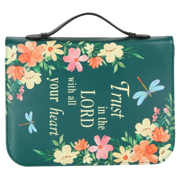 Flower Bible “Trust in the Lord” Bible Cover Handle Case Bag | Zarnesh
