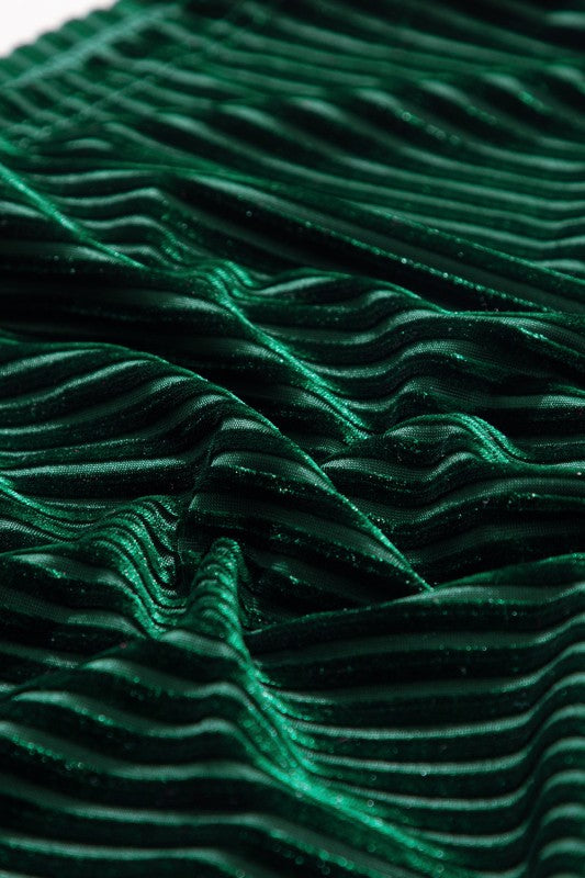 Women’s Ribbed Velvet Babydoll Smocked Tunic Blouse | Zarnesh