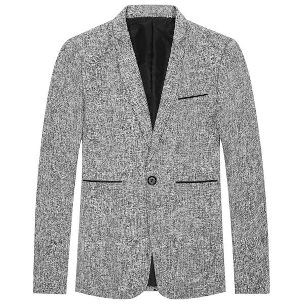 Men’s Casual Slim Fit One Button Heathered Blazer Jacket | Zarnesh