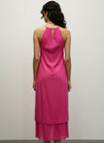 Halter Neck Tiered Layered Midi Dress | Zarnesh
