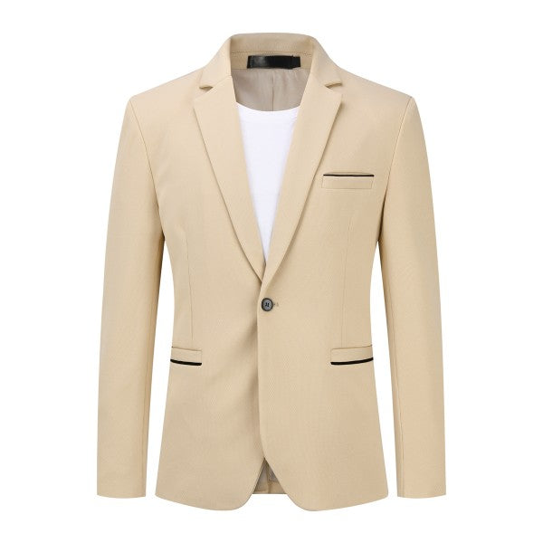 Men’s Slim Fit Solid Color Modern Single-Button Jetted Blazer | Zarnesh