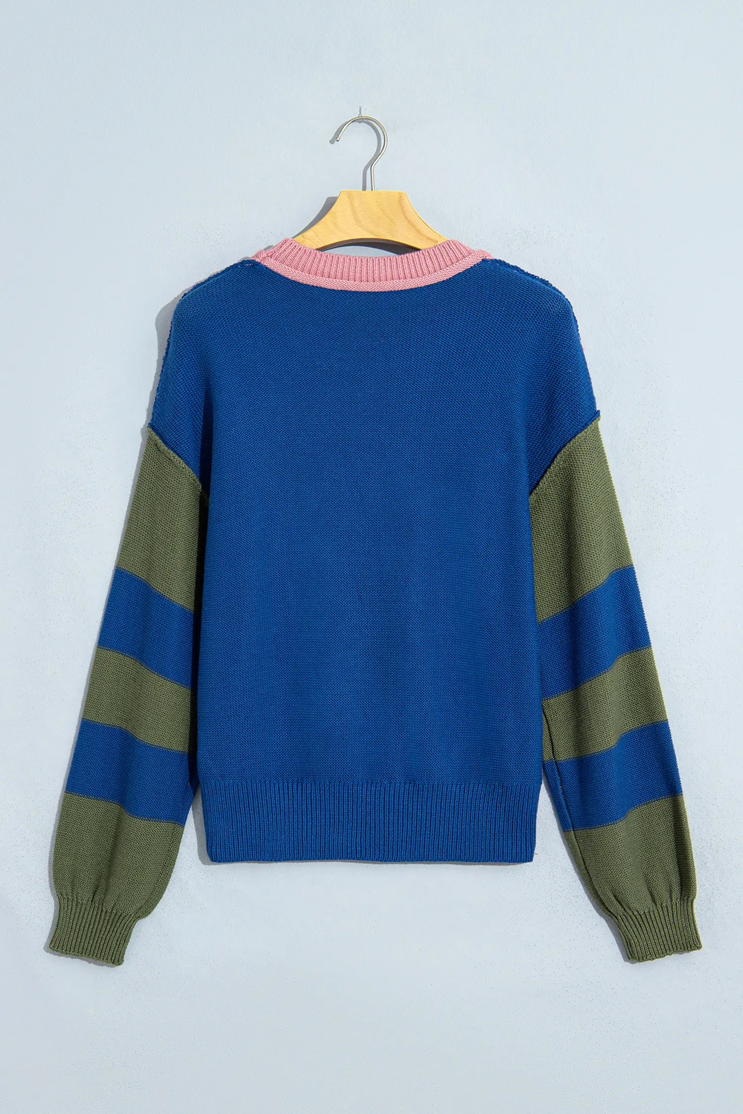 Striped Colorblock Patchwork Knit Pullover Sweater | Zarnesh