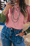 Striped Colorblock Patchwork Knit Pullover Sweater | Zarnesh