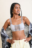 Women Boho Eye Lace Applique Bralette With Removeable Bra Pads Zarnesh