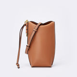 Leather Pouch Mini Bucket Crossbody Bag | Zarnesh