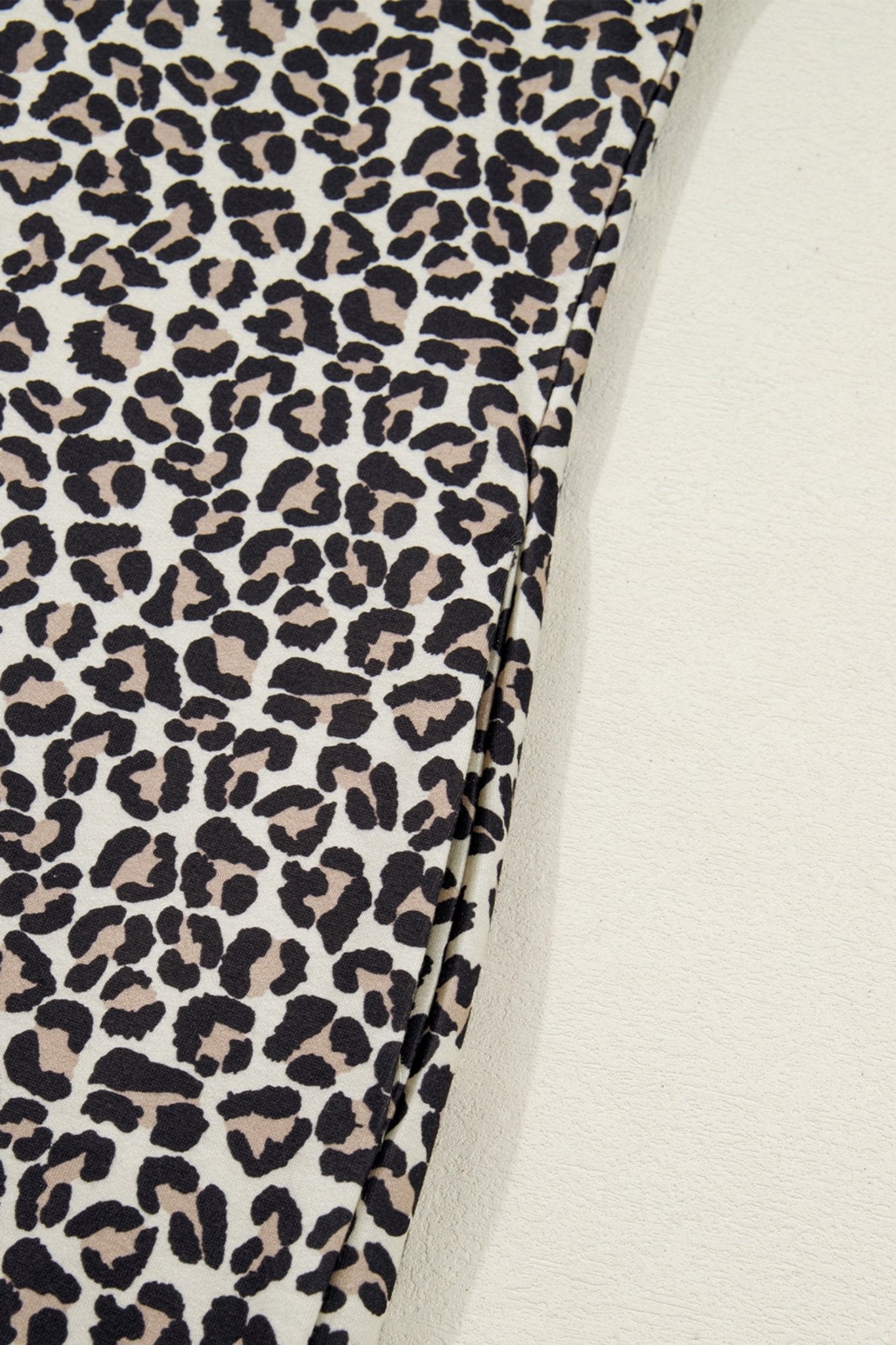 Leopard Half-Zip Neck Striped Trim Mini Dress | Zarnesh